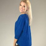 sweter damski welniany w kolorze niebieskim