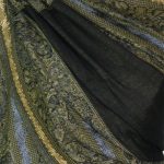szal welniany w kolorze czarnym z welny merino