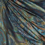 Szal jedwabny miedziany wzór paisley, elegancki dla kobiety, rozmiar 70x200cm.