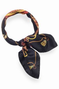 Elegancka mała apaszka gawroszka 65x65 czarna.