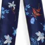Elegancki szalik jedwabny twilly włoski 6x105 w kolorze granatowym