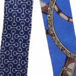 Szalik jedwabny twilly apaszka jedwabna w kolorze niebieskim z eleganckim wzorem 6x105