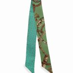 zielony szalik włoski jedwabny twilly 6x105 do stylizacji biznesowych i eleganckich.