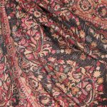 Szal wełniany gruby czarny 70x200 wełna merino do eleganckiego płaszcza