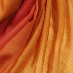 Stylowy szal kaszmirowy czerwony cieniowany 100% kaszmir 70x200 do sukienki