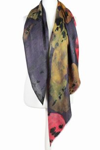 Delikatna chusta kaszmirowa premium z jedwabiem 110x110
