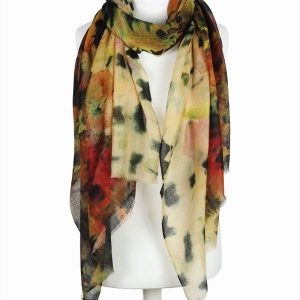 Delikatny szal kaszmirowy oryginalna pashmina 70x200 żółty do sukienki