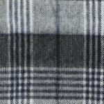 Elegancki szalik kaszmirowy męski w kratę premium szary z fredzlami do eleganckiego płaszcza 30x170
