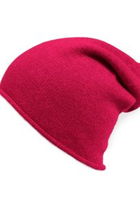 alt="czapka kaszmirowa damska malinowa krasnal slouchy beanie ciepła zimowa"