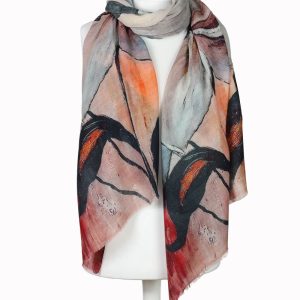 alt="Elegancki szal wełniany damski szary 70x200 miękki i elegancki do płaszcza"