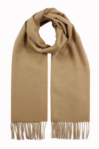 alt="Męski szalik kaszmirowy camel klasyczny gładki zimowy przyjemny w dotyku 30x180"
