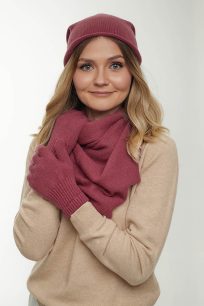 alt="Chusta kaszmirowa brudny róż-ciepła i delikatna"