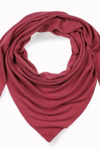 alt="Stylowa chusta kaszmirowa damska dusty pink 100% kaszmir, trójkątna 130x130x200, bez frędzli, na ramiona do płaszcza i sukienki"