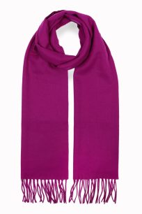 alt="Stylowy szalik kaszmirowy różowy damski klasyczny zimowy miękki w dotyku 30x170"