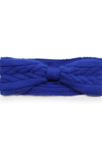 alt="Ciepła Opaska z kaszmiru niebieska jesienno-zimowa"