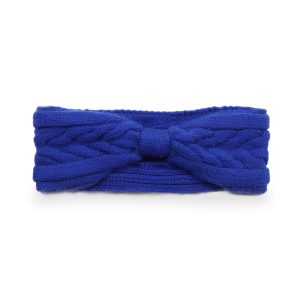 alt="Ciepła Opaska z kaszmiru niebieska jesienno-zimowa"