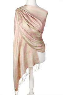 alt="Jedwabny szal z wzorem orientalnym 70x200"