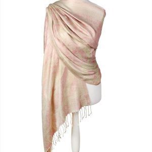 alt="Jedwabny szal z wzorem orientalnym 70x200"