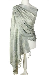 alt="Jedwabny szal z wzorem orientalnym 70x200"