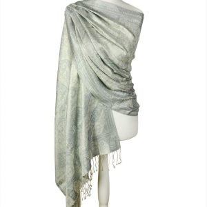 alt="Jedwabny szal z wzorem orientalnym 70x200"