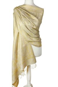 alt="Jedwabny szal z wzorem orientalnym 70x200"