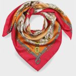 Luksusowa apaszka jedwabna Laura Biagiotti 90x90 różowa