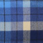 Niebieski kaszmirowy szalik męski w kratę 30 × 170 cm – 100% kaszmir