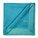 Elegancka turkusowa chusta z kaszmiru i jedwabiu 110 × 110 cm Magia kaszmiru