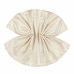szal z jedwabiu ecru 70x200 z ornamentem paisley – 100% jedwab