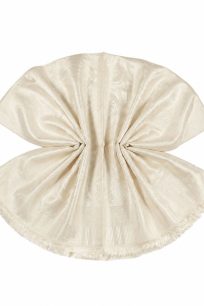 szal z jedwabiu ecru 70x200 z ornamentem paisley – 100% jedwab