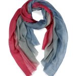 Kaszmirowy szal malinowy cieniowany 70x200 – pashmina ombre