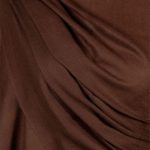 Brązowy szal wełniany damski 70x200 cm z wełny merino i jedwabiu