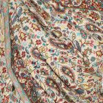 Dwustronny szal wełniany damski 70x200 we wzór paisley
