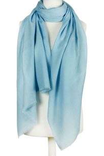 Elegancki gołębi szal wełniany damski 70x200 cm z wełny merino i jedwabiu