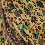 Duży żółty szal wełniany damski 70x200 z merino i jedwabiu