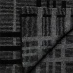 Czarny szalik kaszmirowy męski w kratę 30x170 cm – 100% kaszmir