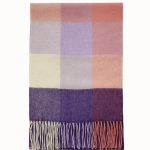 Fioletowy damski szalik z naturalnego kaszmiru 30 × 170 cm