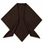 Brązowa chusta kaszmirowa damska 140 × 150 cm ze 100% kaszmiru premium