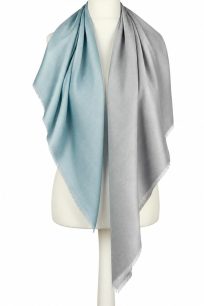 Cieniowana chusta kaszmirowa z jedwabiem gołębio-szara 110 × 110 cm