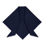 Granatowa chusta kaszmirowa damska 100% kaszmiru premium 140 × 150 cm z orientalnym wzorem jamawar