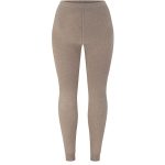 Kaszmirowe legginsy damskie w eleganckim ciemnym beżu