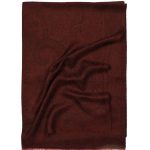 Luksusowy kasztanowy szal ze 100% kaszmiru premium z naturalnym połyskiem i wzorem paisley