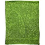 Limonkowy szal kaszmirowy damski 100% kaszmir premium – elegancki szal 70 × 200 cm